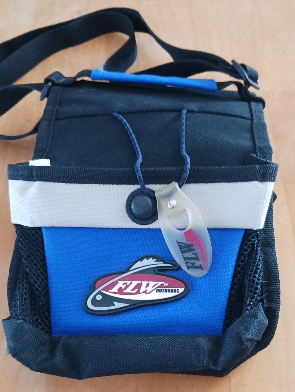 Blue and Black Crossbody Tackle Bag